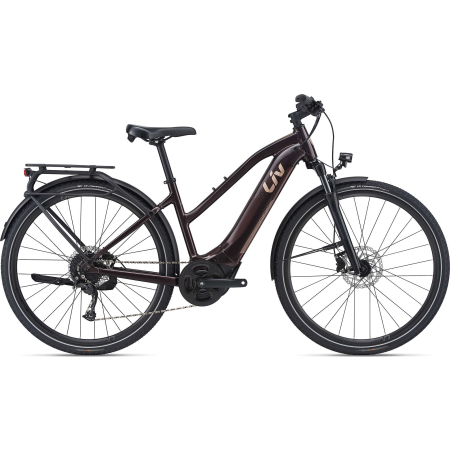 rower elektryczny ebike trekkingowy liv amiti e+2 czarny bok rowex krapkowice